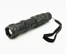 Load image into Gallery viewer, Rhinestone Studded Rechargeable Tactical Flashlight and Stun Gun – Safety Illuminated - Yadget