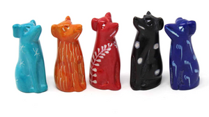 Soapstone - Tiny Sitting Dogs - Assorted Pack of 5