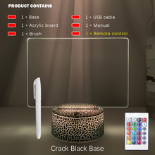 Load image into Gallery viewer, Touch Control Base Rewritable 3D Night Light with Message Board - Yadget