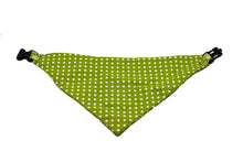 Load image into Gallery viewer, Lime Green Skull Reversible Dog Bandana