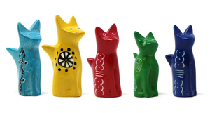 Soapstone - Tiny Sitting Cats - Assorted Pack of 5