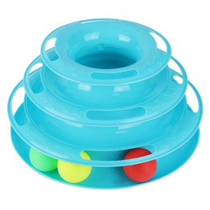 Interactive Cat Toy foldable multi-layer with Ball