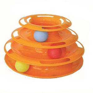 Interactive Cat Toy foldable multi-layer with Ball