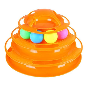 Interactive Cat Toy foldable multi-layer with Ball